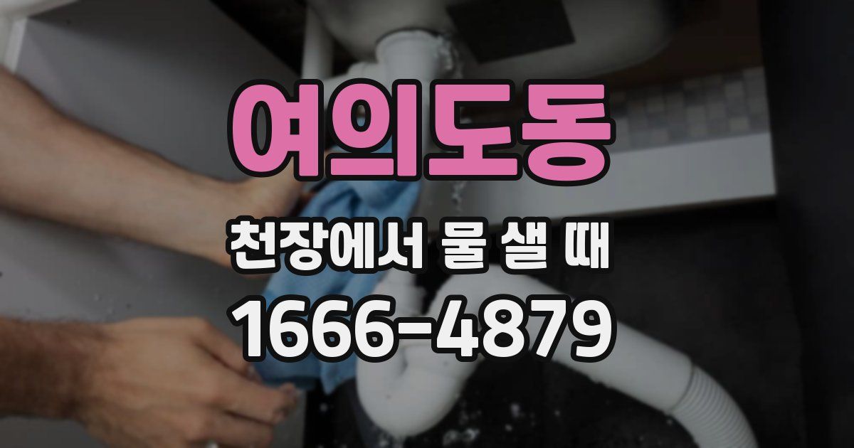 여의도동 천장에서 물 샐 때