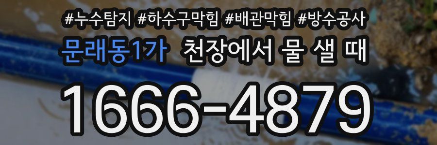 문래동1가 천장에서 물 샐 때