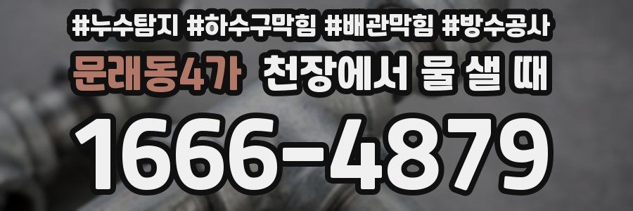 문래동4가 천장에서 물 샐 때