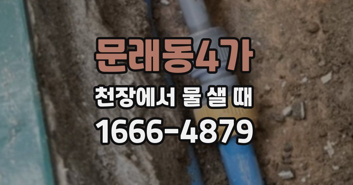 문래동4가 천장에서 물 샐 때