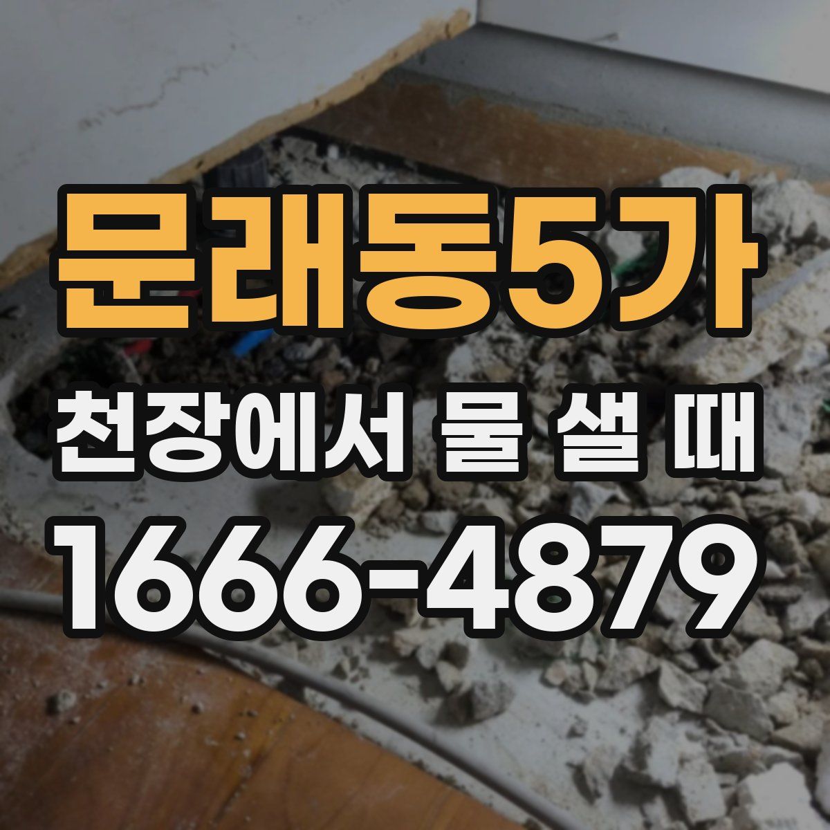 문래동5가 천장에서 물 샐 때