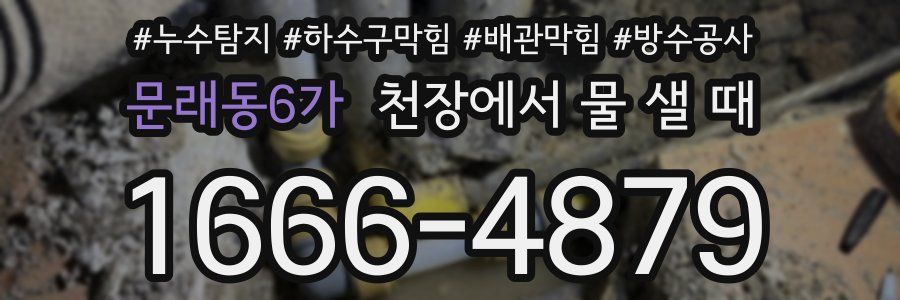 문래동6가 천장에서 물 샐 때