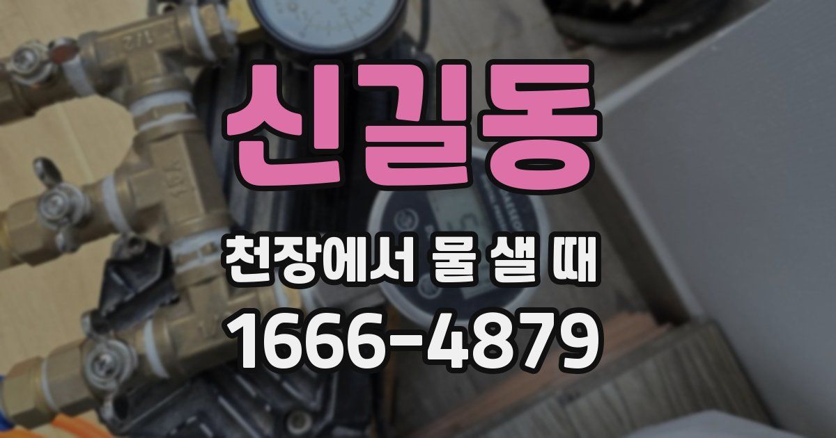 신길동 천장에서 물 샐 때