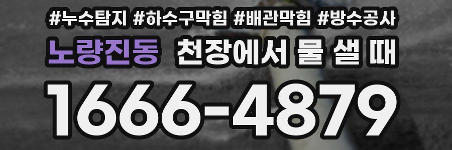 노량진동 천장에서 물 샐 때