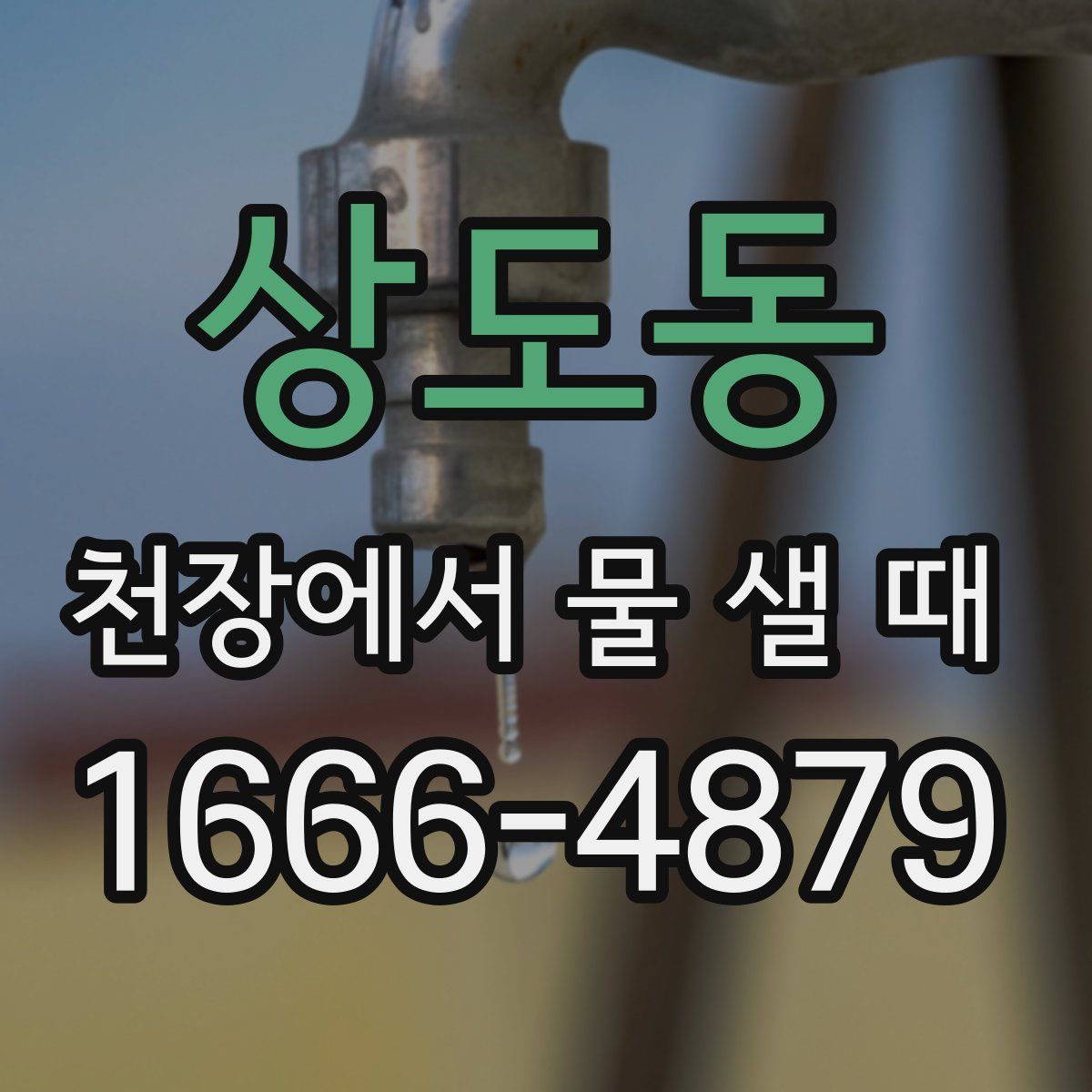 상도동 천장에서 물 샐 때