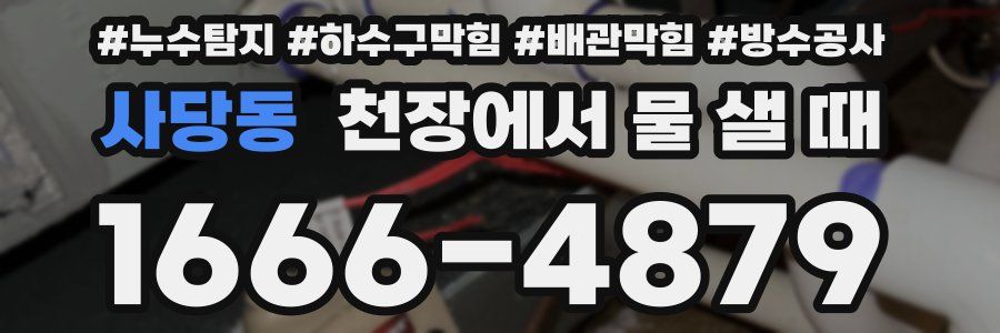 사당동 천장에서 물 샐 때