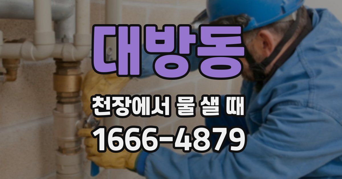 대방동 천장에서 물 샐 때