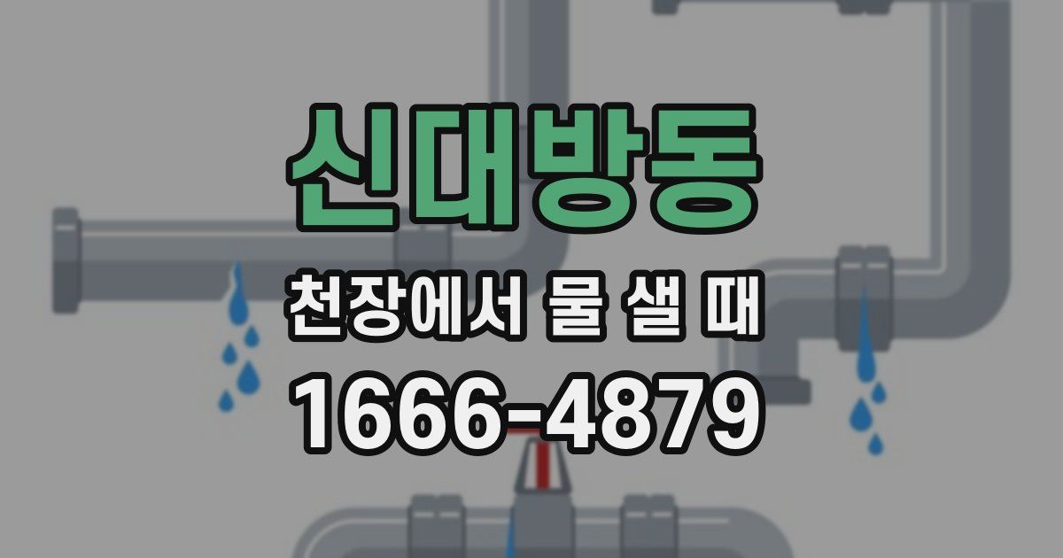 신대방동 천장에서 물 샐 때