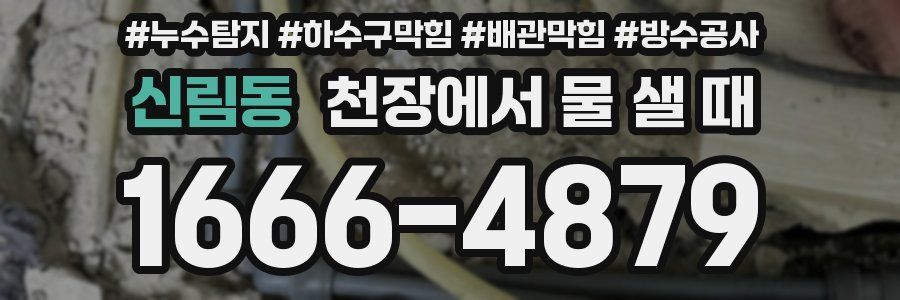 신림동 천장에서 물 샐 때