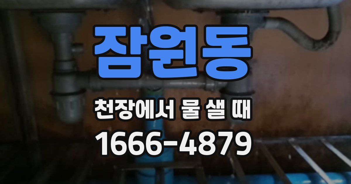 잠원동 천장에서 물 샐 때