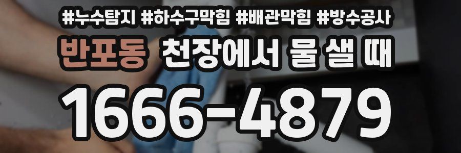 반포동 천장에서 물 샐 때