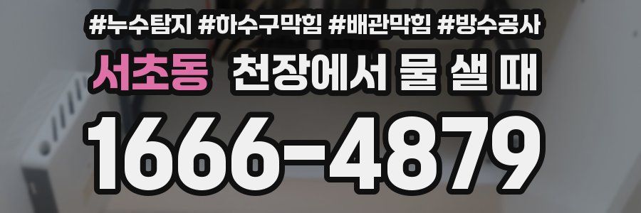 서초동 천장에서 물 샐 때