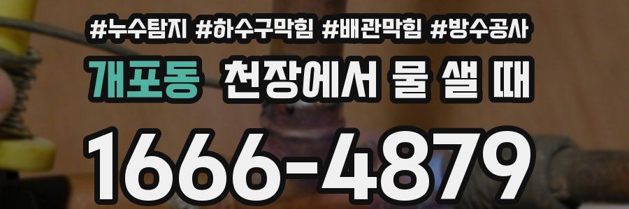 개포동 천장에서 물 샐 때