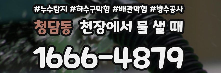청담동 천장에서 물 샐 때