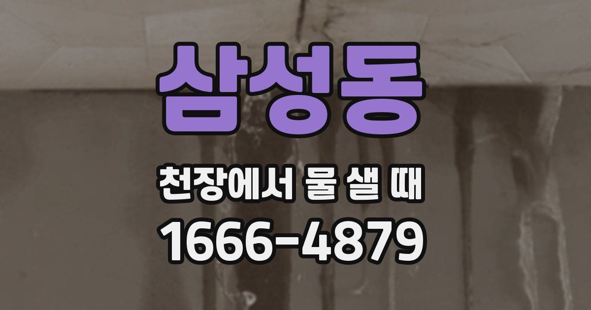 삼성동 천장에서 물 샐 때