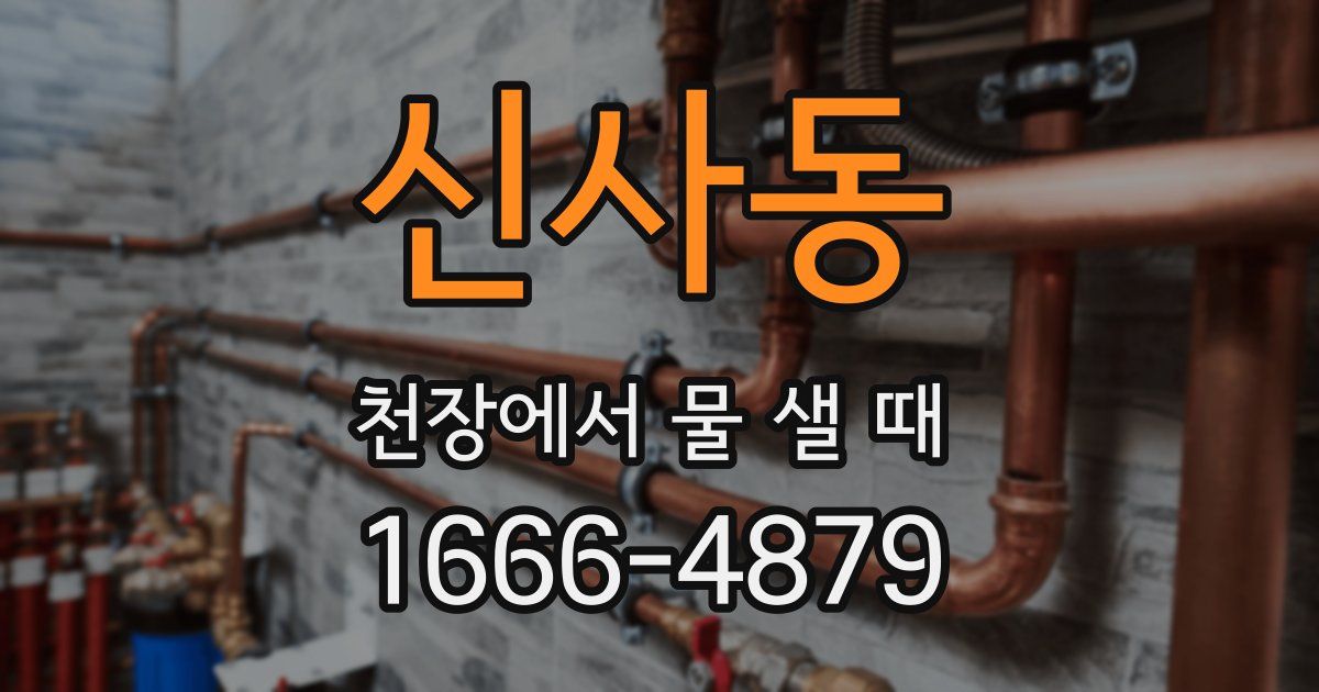 신사동 천장에서 물 샐 때