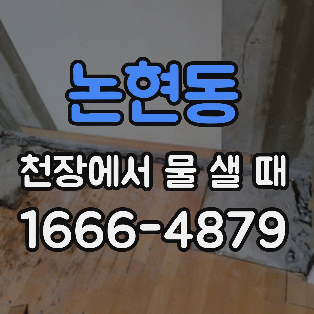 논현동 천장에서 물 샐 때