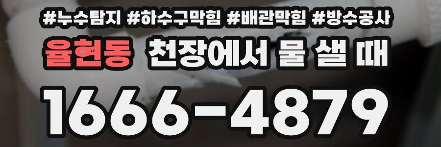 율현동 천장에서 물 샐 때