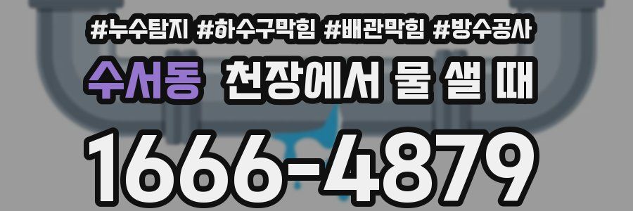 수서동 천장에서 물 샐 때