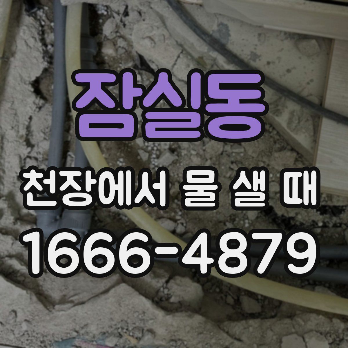 잠실동 천장에서 물 샐 때