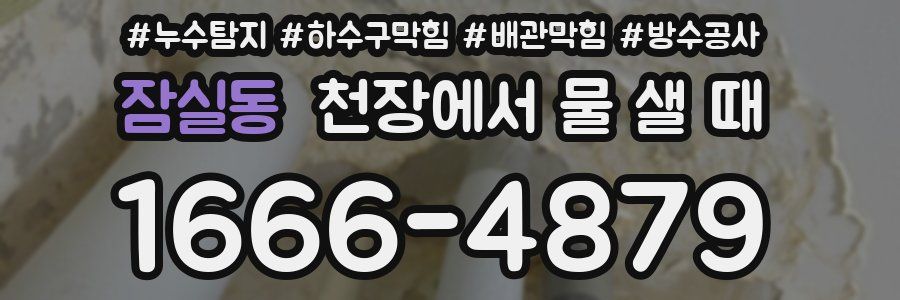 잠실동 천장에서 물 샐 때