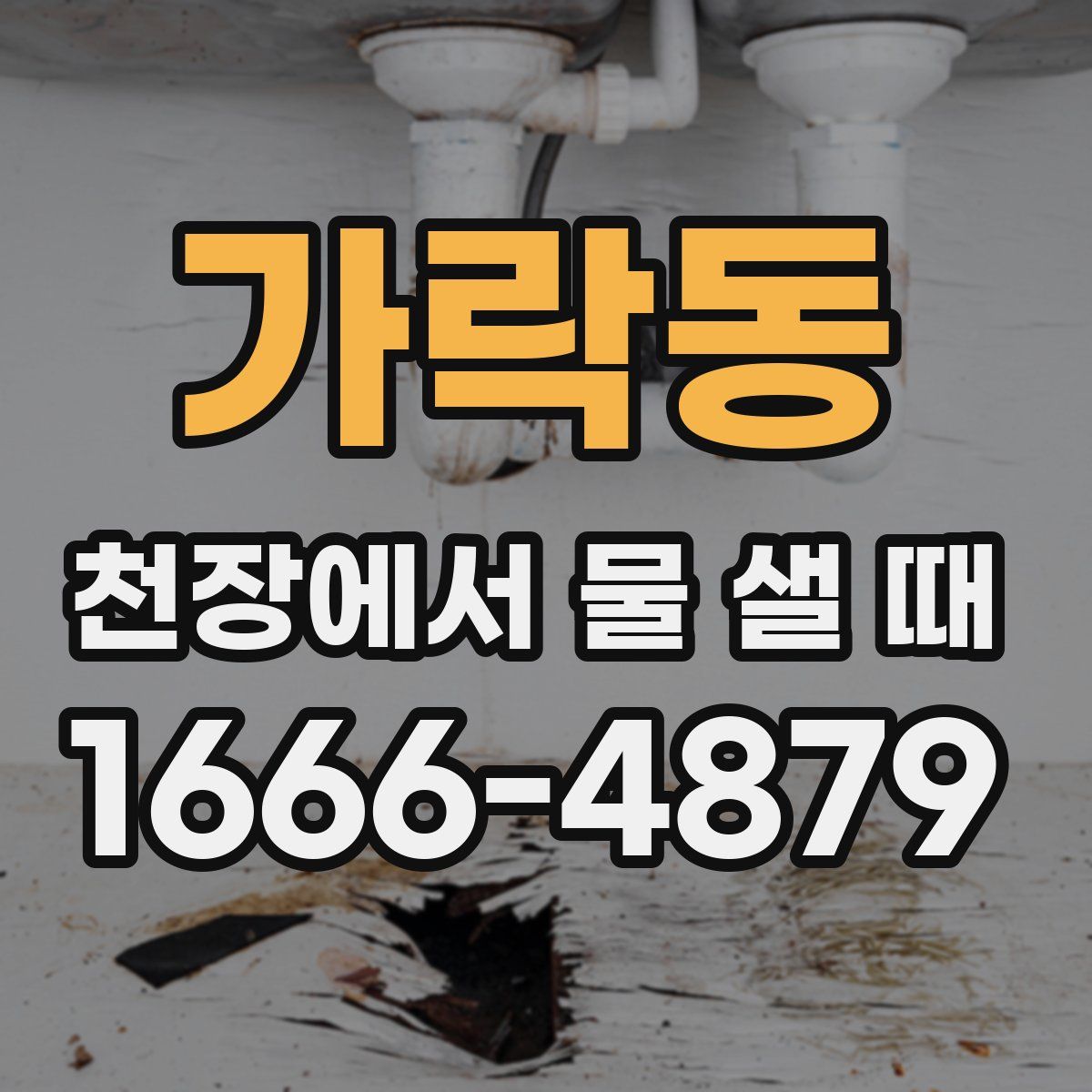 가락동 천장에서 물 샐 때