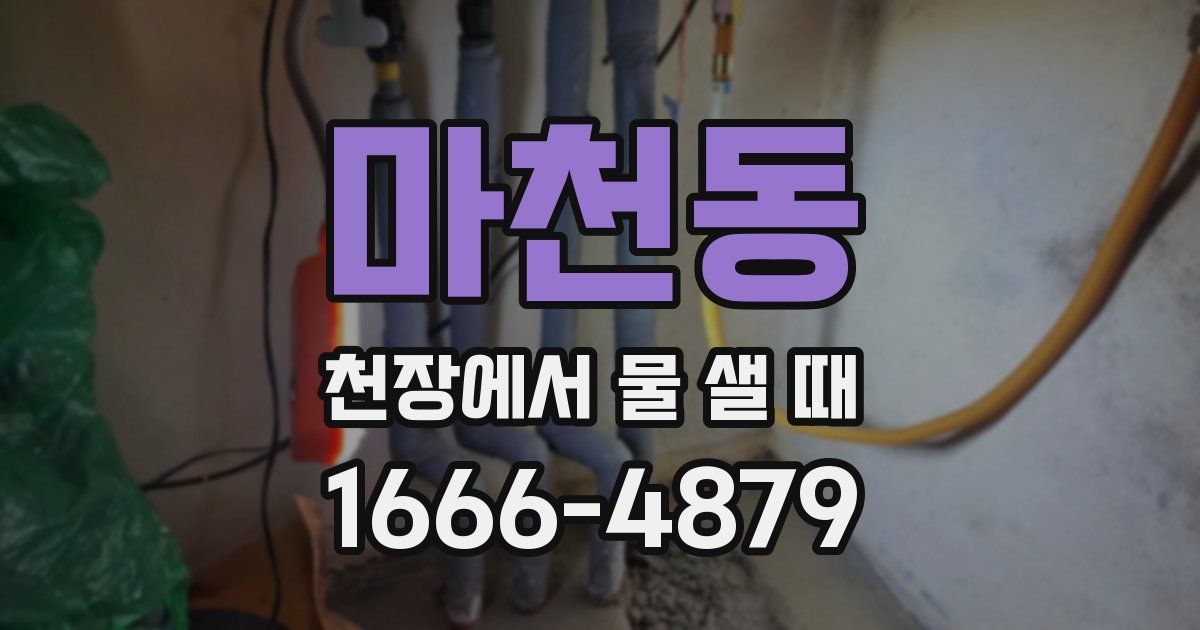 마천동 천장에서 물 샐 때