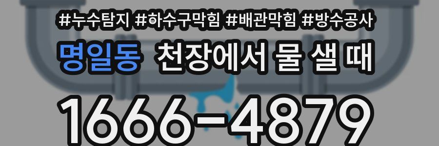 명일동 천장에서 물 샐 때