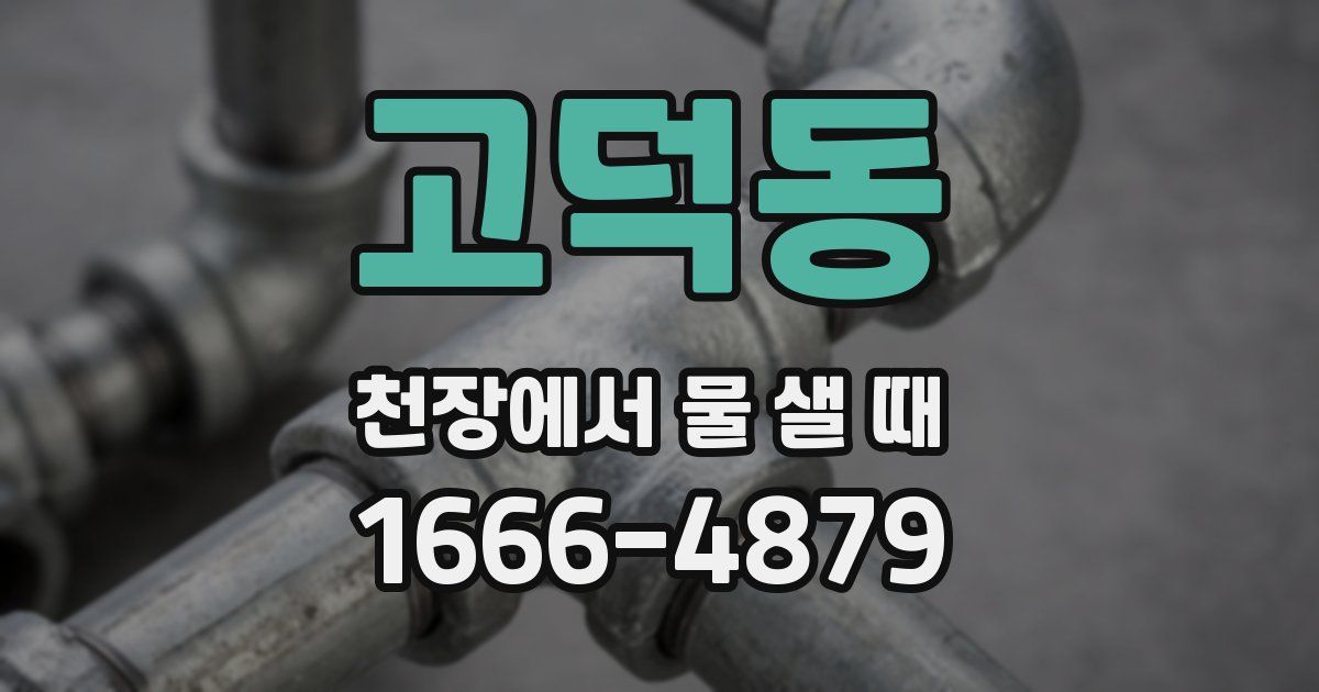 고덕동 천장에서 물 샐 때