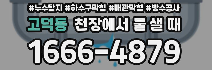 고덕동 천장에서 물 샐 때