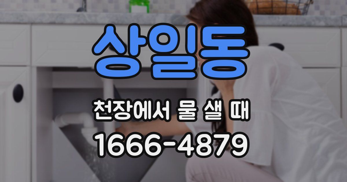 상일동 천장에서 물 샐 때