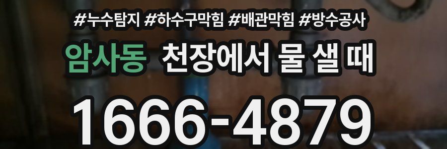 암사동 천장에서 물 샐 때