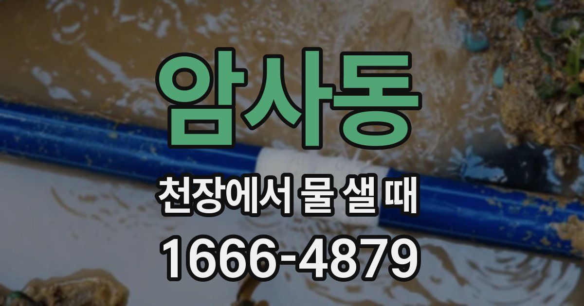 암사동 천장에서 물 샐 때