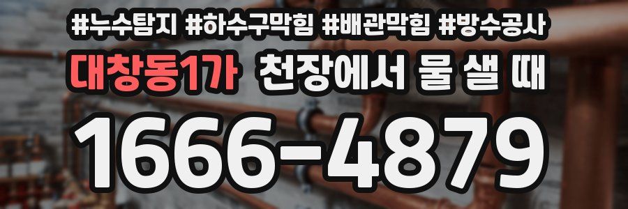 대창동1가 천장에서 물 샐 때