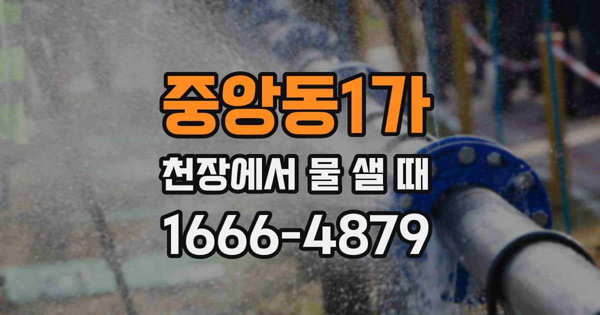 중앙동1가 천장에서 물 샐 때