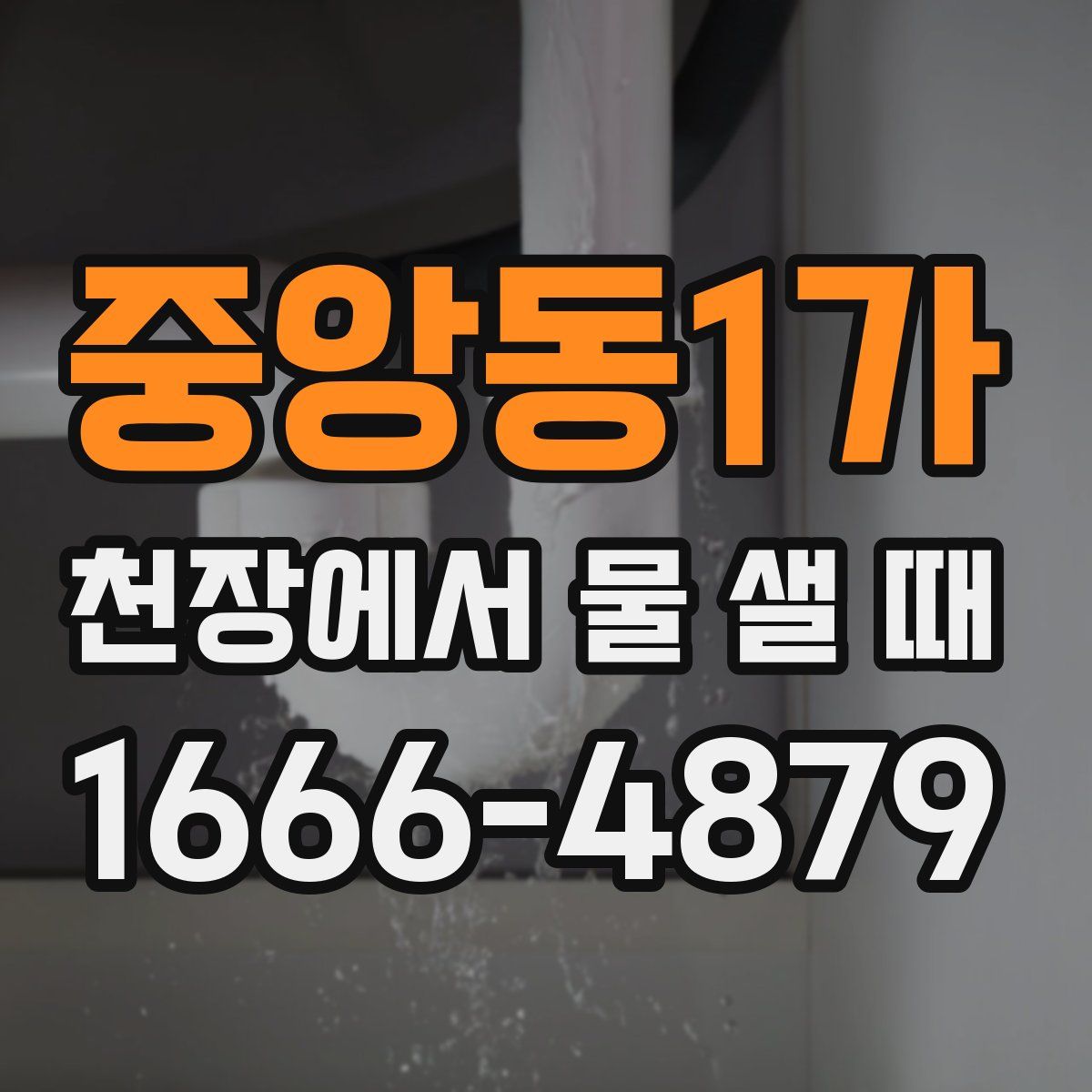 중앙동1가 천장에서 물 샐 때