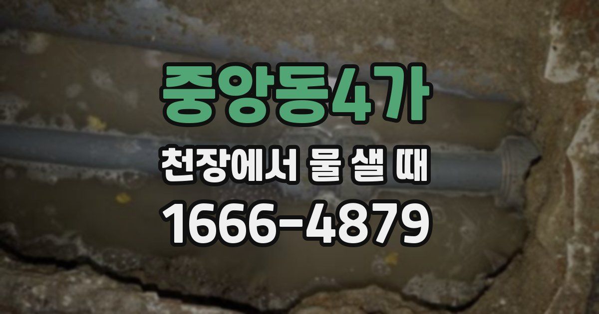 중앙동4가 천장에서 물 샐 때