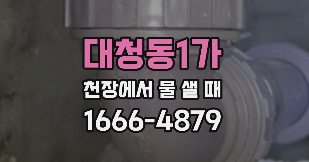 대청동1가 천장에서 물 샐 때