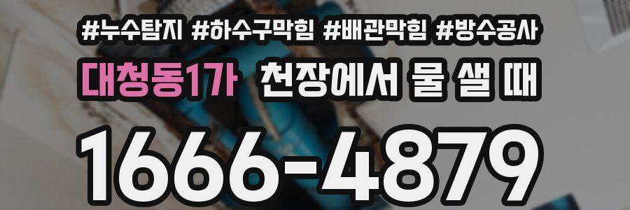 대청동1가 천장에서 물 샐 때
