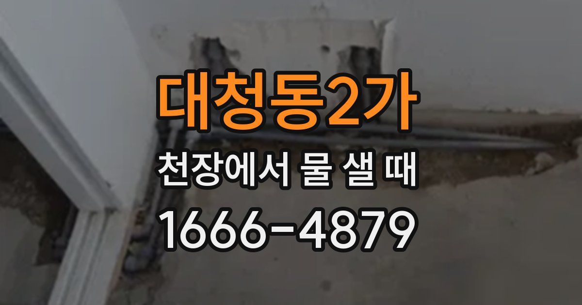 대청동2가 천장에서 물 샐 때