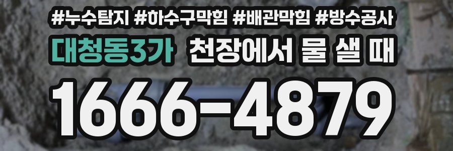 대청동3가 천장에서 물 샐 때