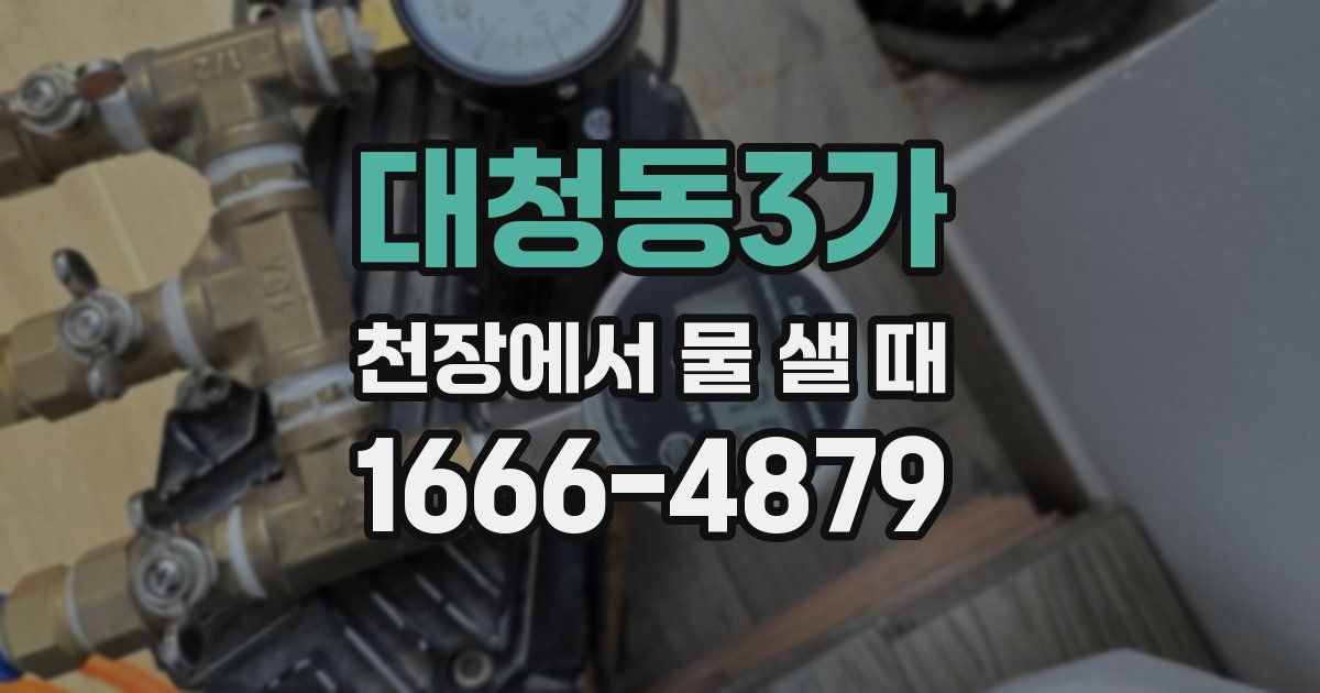 대청동3가 천장에서 물 샐 때