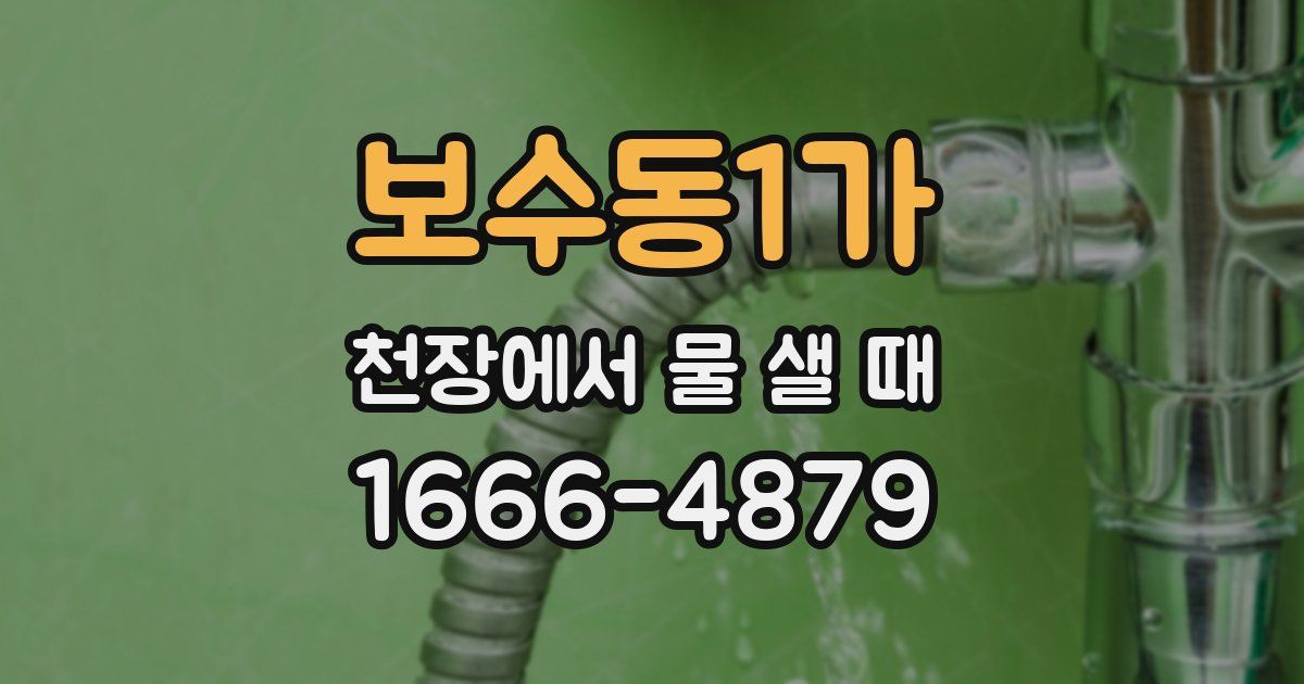 보수동1가 천장에서 물 샐 때