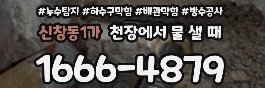 신창동1가 천장에서 물 샐 때