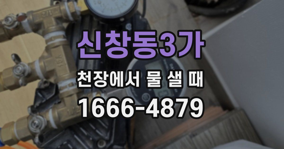 신창동3가 천장에서 물 샐 때