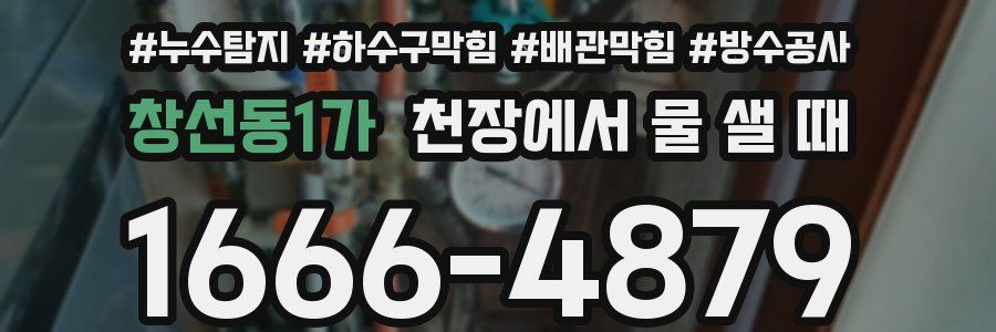 창선동1가 천장에서 물 샐 때