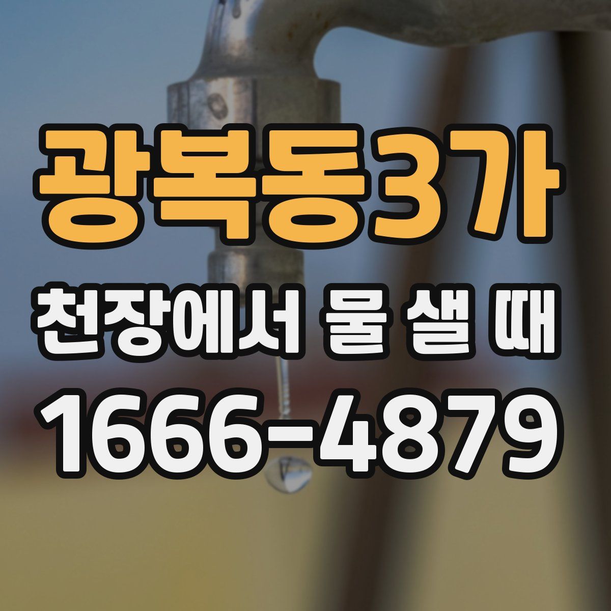 광복동3가 천장에서 물 샐 때