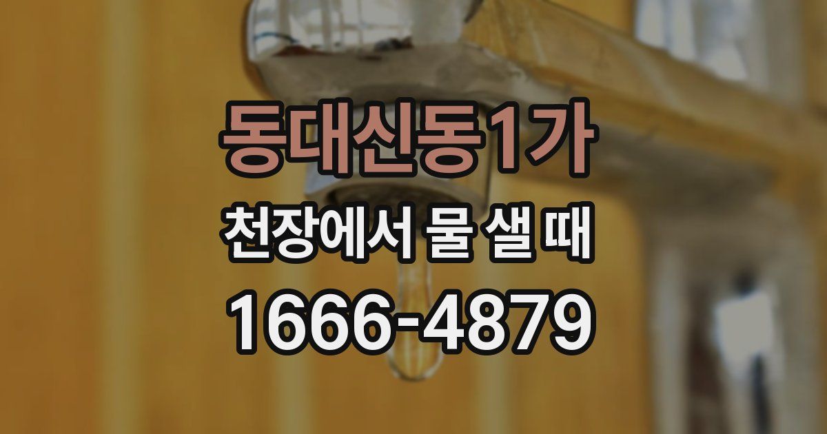 동대신동1가 천장에서 물 샐 때