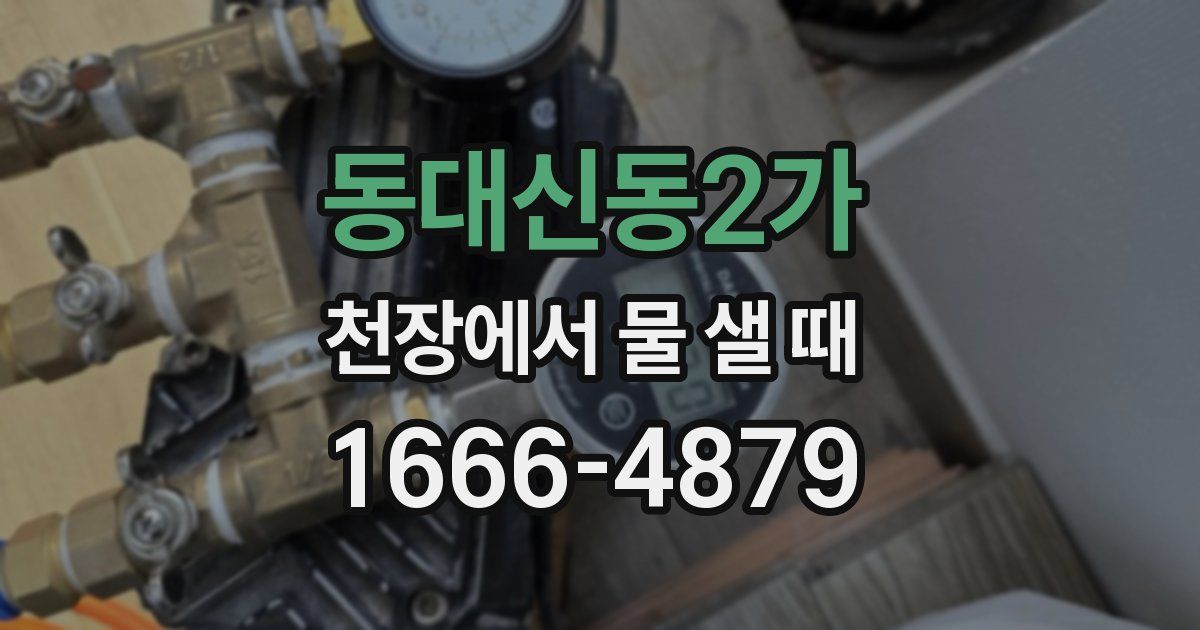동대신동2가 천장에서 물 샐 때