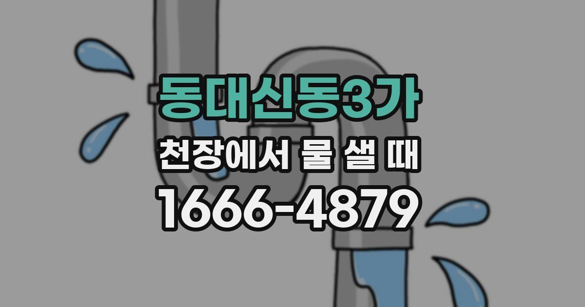 동대신동3가 천장에서 물 샐 때